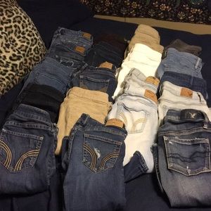 Hollister and American Eagle pants